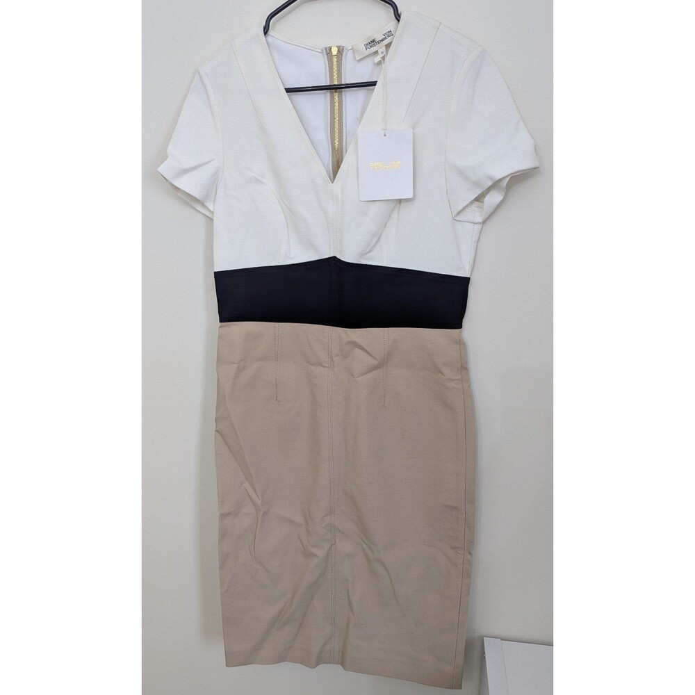 NWT Diane Von Furstenberg Pencil Short Sleeve Dress size 10